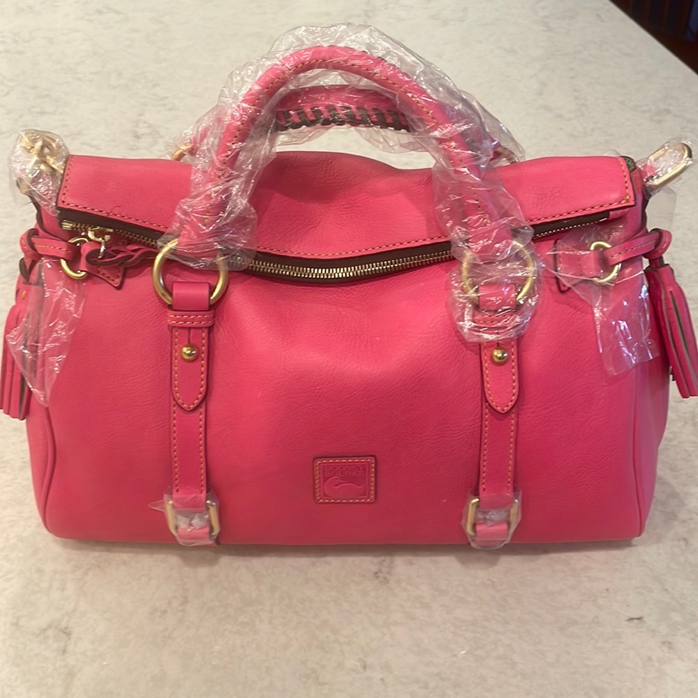 Dooney & Bourke Florentine Satchel in fuchsia Pink NEW with Tags